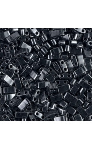 Miyuki half tila 5x2.4mm beads - Light gunmetal HTL-464